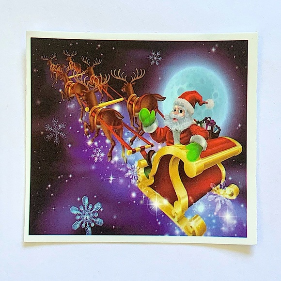 🎄6/$12 Vinyl Christmas Vintage Style Sticker Matte - Picture 1 of 1